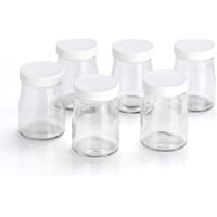 Cuisinart YM401E Set de 6 x 125 ml tarros de Vidrio para yogurtera